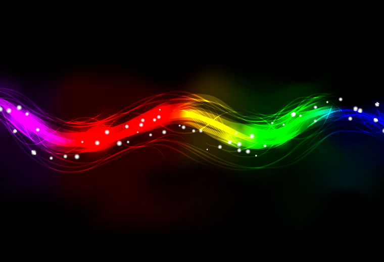free vector Blurry Abstract Neon Spectrum Light Effect Background